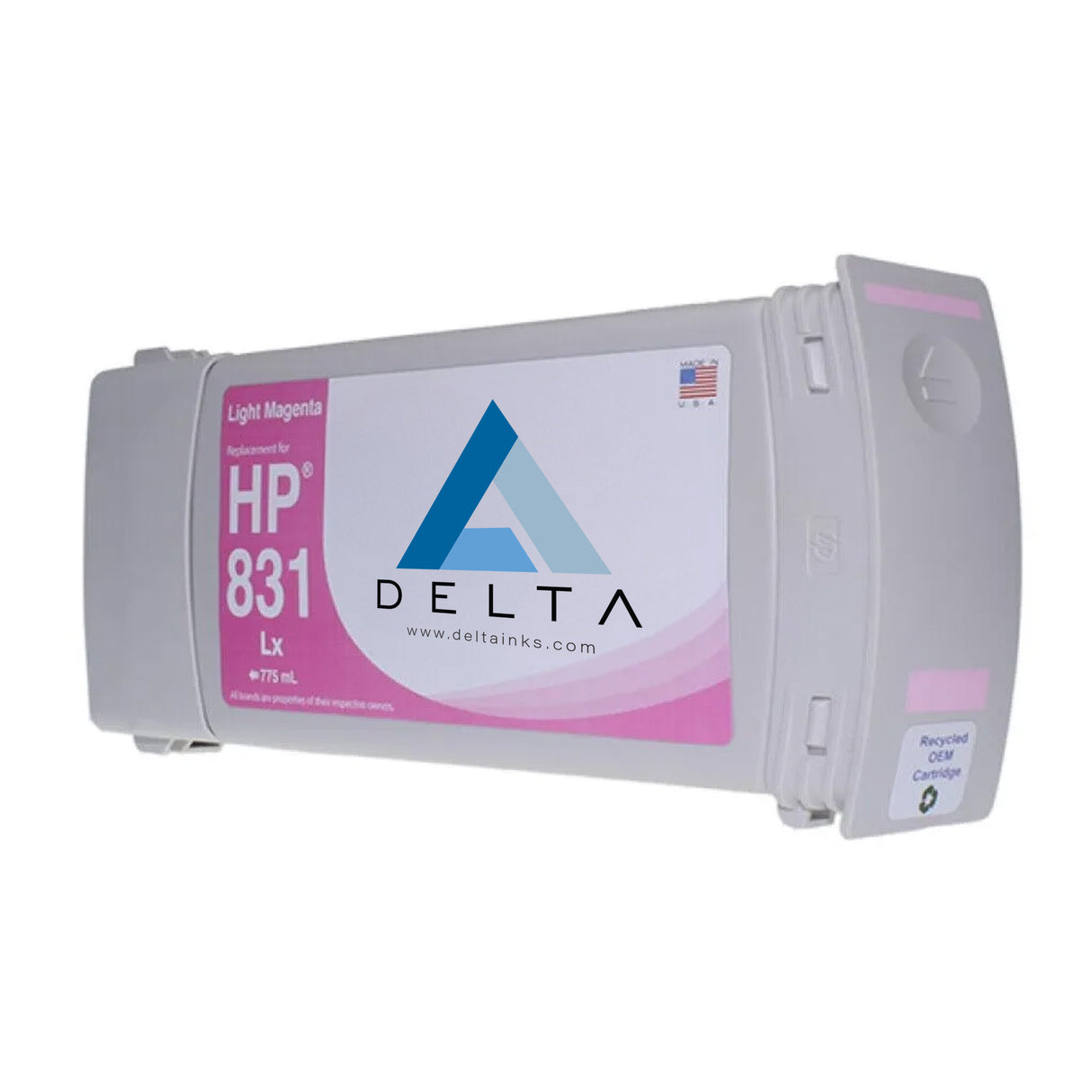 Delta Inks Replacement Cartridge for HP831 Latex 775 ml - Lt. Magenta