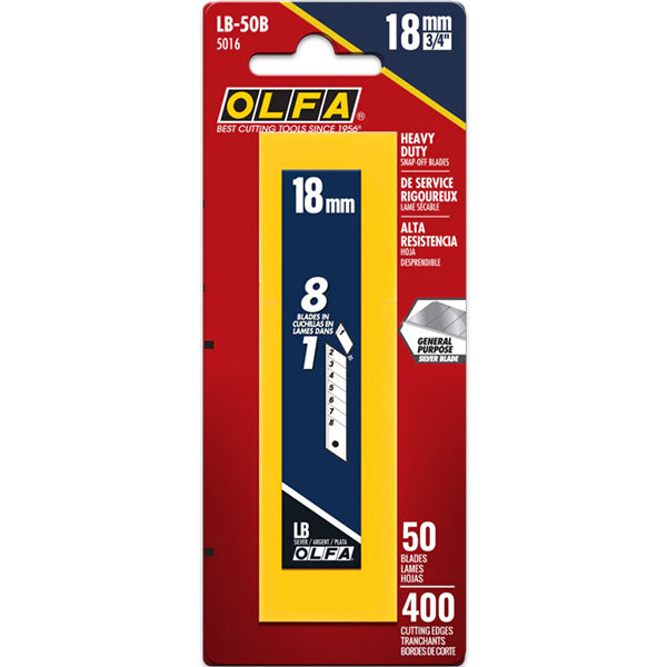 Olfa LB Silver Snap Blade 18mm - 50