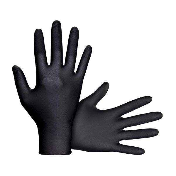 Powder Free Black Nitrile Gloves - 7 Mil Large