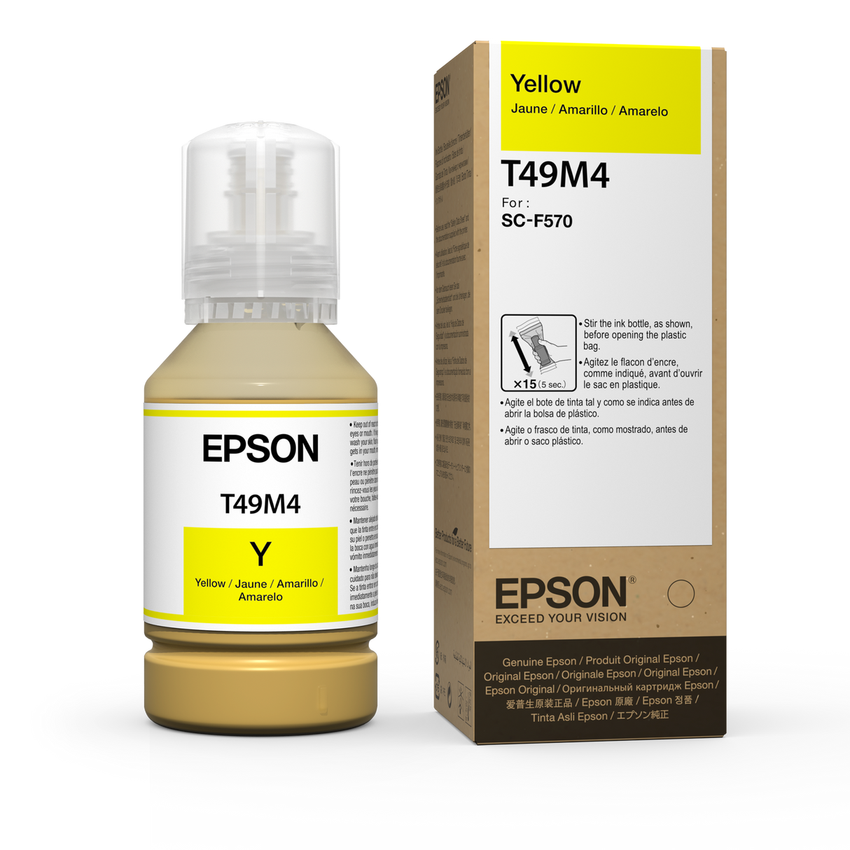 Epson T49M UltraChrome Dye-Sublimation Ink – Yellow (140ml) for Epson F-Series Printers